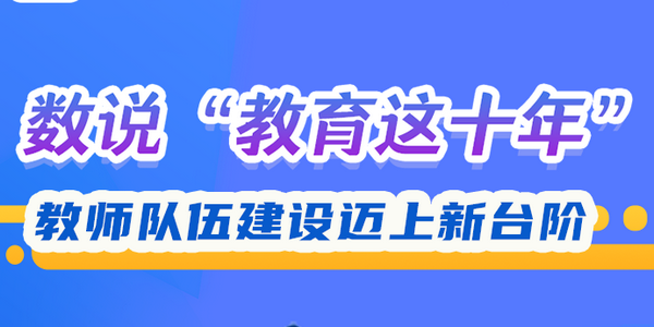 數(shù)說“教育這十年”：教師隊伍建設(shè)邁上新臺階 | 教育新征“圖”⑥